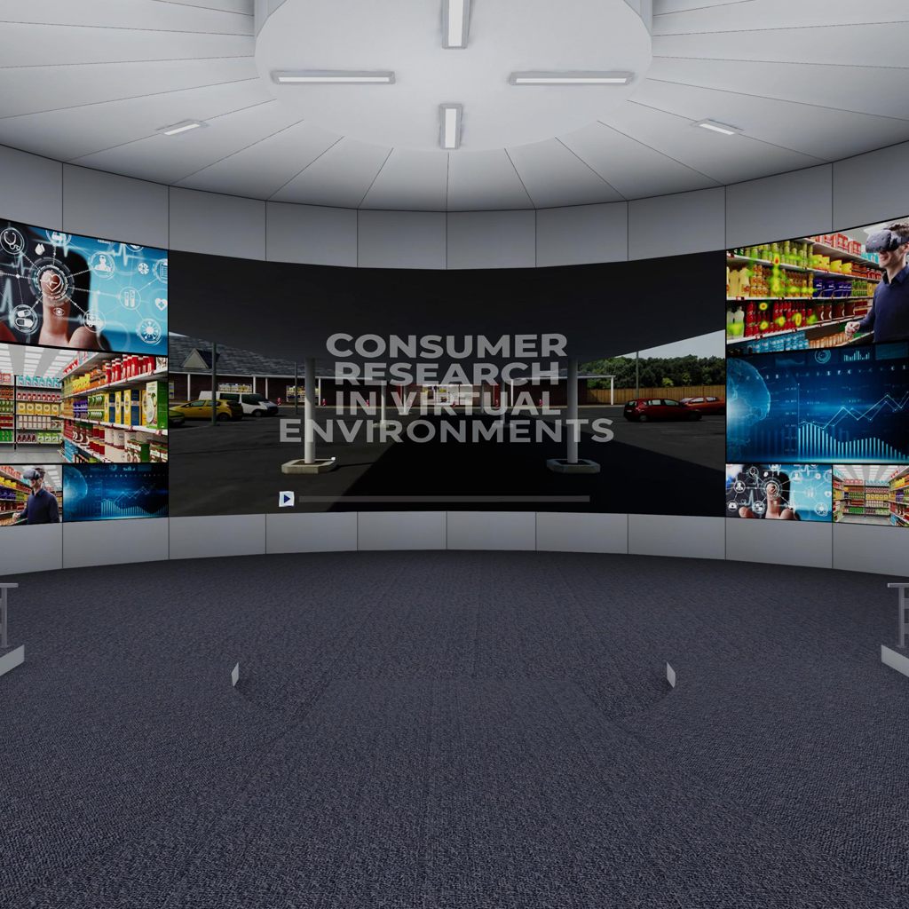 Immersive virtual consumer research room